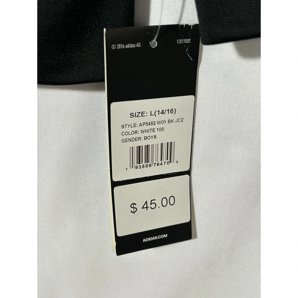 Adidas track jacket Youth large 14-16 New With Tag‎ Original Price $45